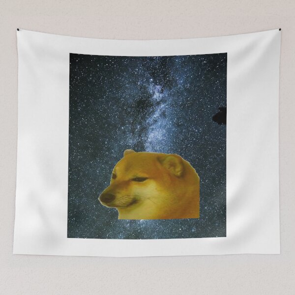 Item preview, Cheems head in space designed and sold by SciathDe.