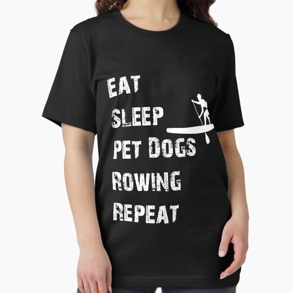 Rowing T Shirt, College Team Crew Gift: Eat Sleep Row Repeat