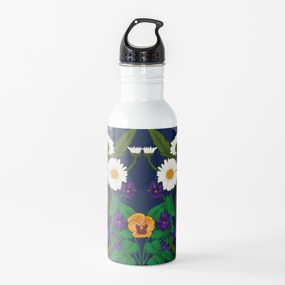 Daisy, Violet, Ivy-- Navy Water Bottle