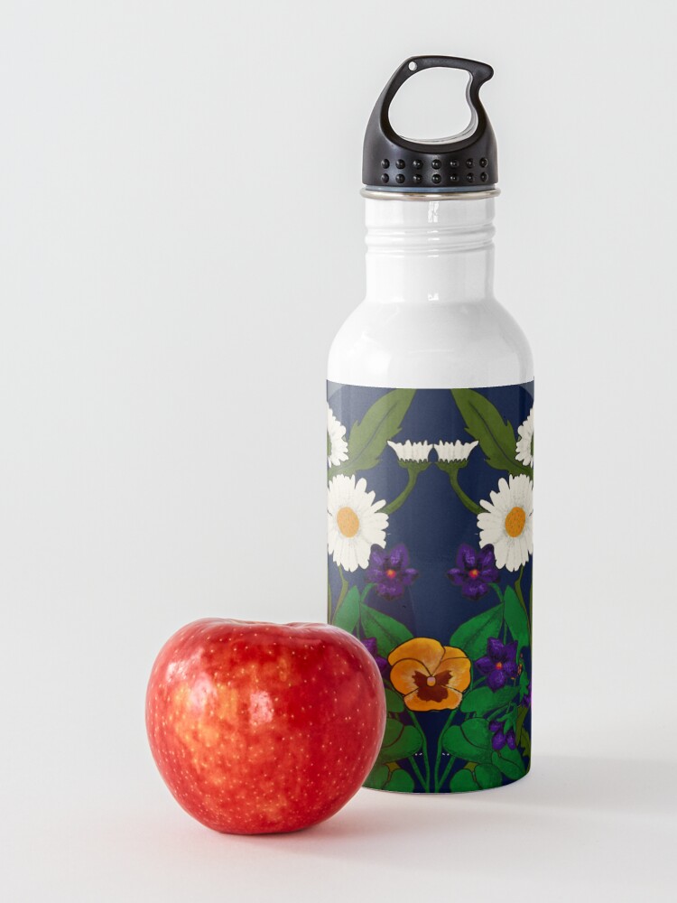 Alternate view of Daisy, Violet, Ivy-- Navy Water Bottle