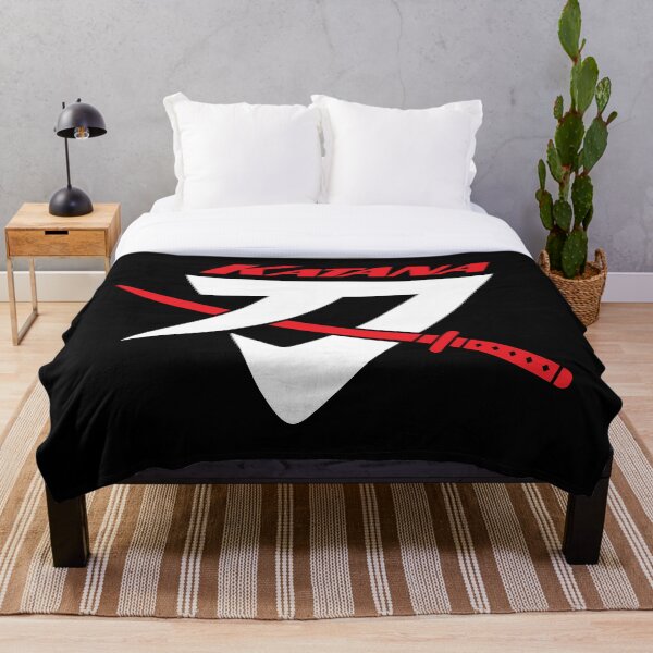JIMNY KATANA - WHITE RED Throw Blanket