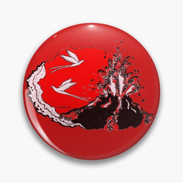 Item preview, Reunion Island. Piton de la Fournaise in red designed and sold by Catherine Debusne.