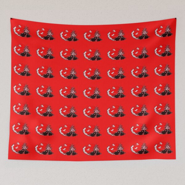 Item preview, Reunion Island. Piton de la Fournaise in red designed and sold by Catherine Debusne.