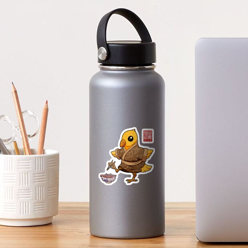 Silly Bird Gets the Worm Sticker