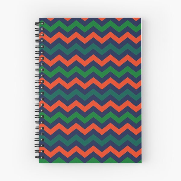 Item preview, Orange Navy Blue and Green Chevron Zigzag Pattern designed and sold by SqueakyRicardo.