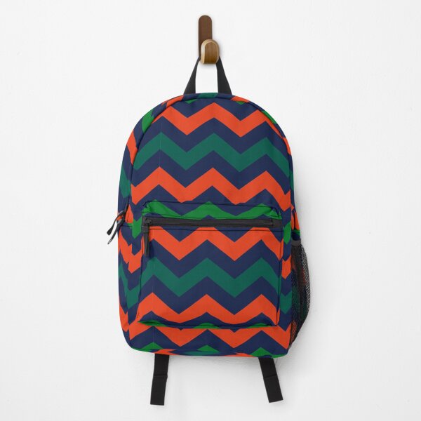 Item preview, Orange Navy Blue and Green Chevron Zigzag Pattern designed and sold by SqueakyRicardo.