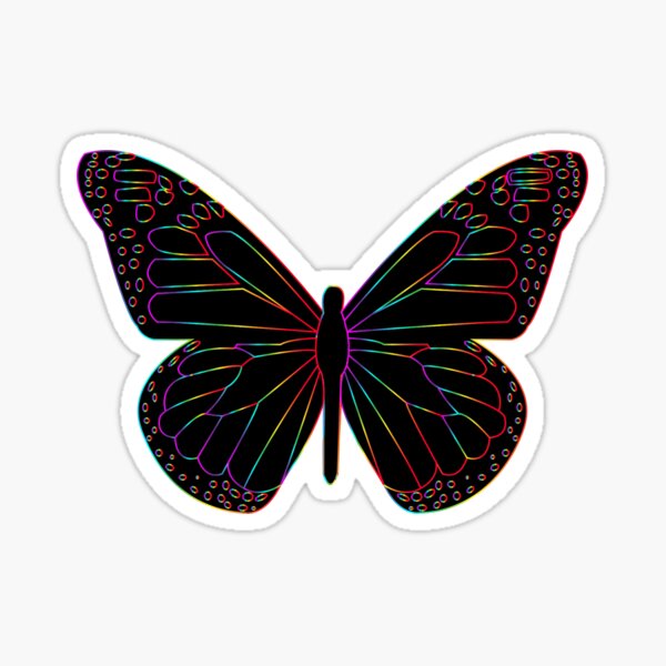 Black and White Butterfly Sticker for Sale by piperbrantley  Black and  white stickers, Black stickers, Butterfly black and white