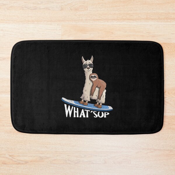 Item preview, WHAT SUP Hipster Sloth & Llama Stand Up Paddling Pun designed and sold by Skizzenmonster.