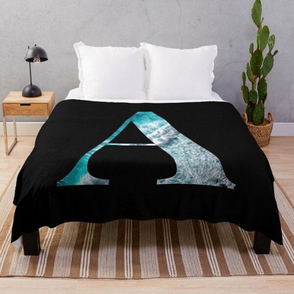 Item preview, Letter A Blue Ocean Waves Alphabet Greek Alpha designed and sold by Sour Soul.