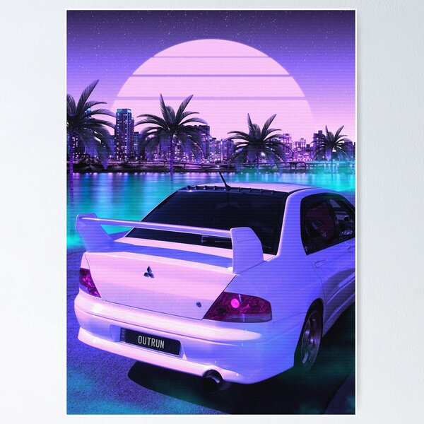 Item preview, Lancer Evo 80s midnight outrun designed and sold by exhozt.