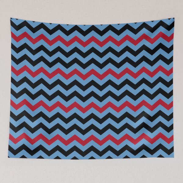 Item preview, Light Blue Red and Black Chevron Zigzag Pattern designed and sold by SqueakyRicardo.