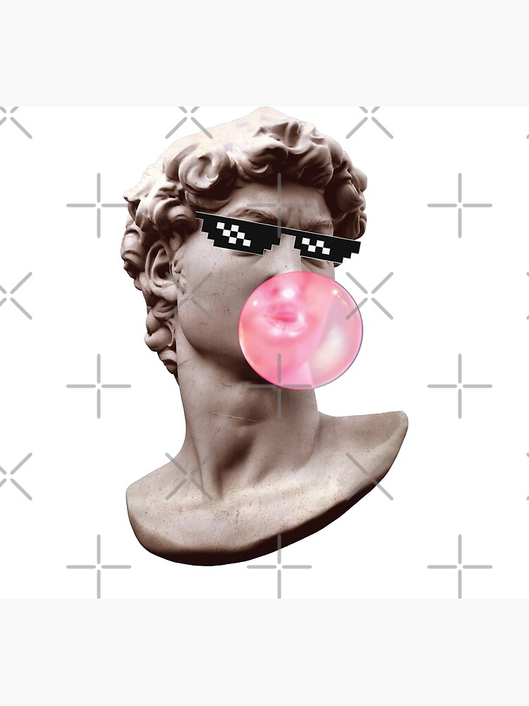 The Statue of David with Bubblegum  Poster for Sale by marylinfulkas