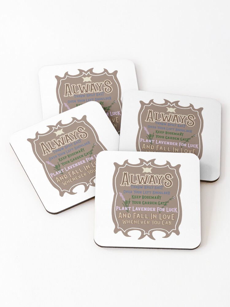 Thumbnail 1 of 5, Coasters (Set of 4), Practical Magic print designed and sold by Tst1901.