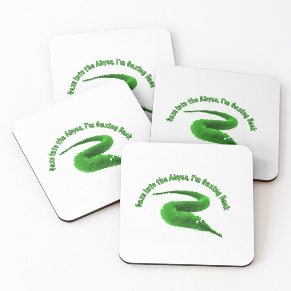 Item preview, Green Worm on a string Gaze into the Abyss designed and sold by Geek-Nerd-Shop.