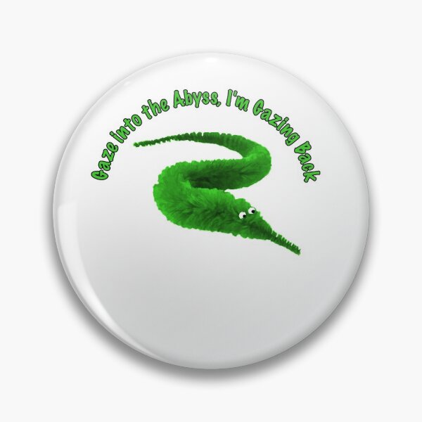 Item preview, Green Worm on a string Gaze into the Abyss designed and sold by Geek-Nerd-Shop.