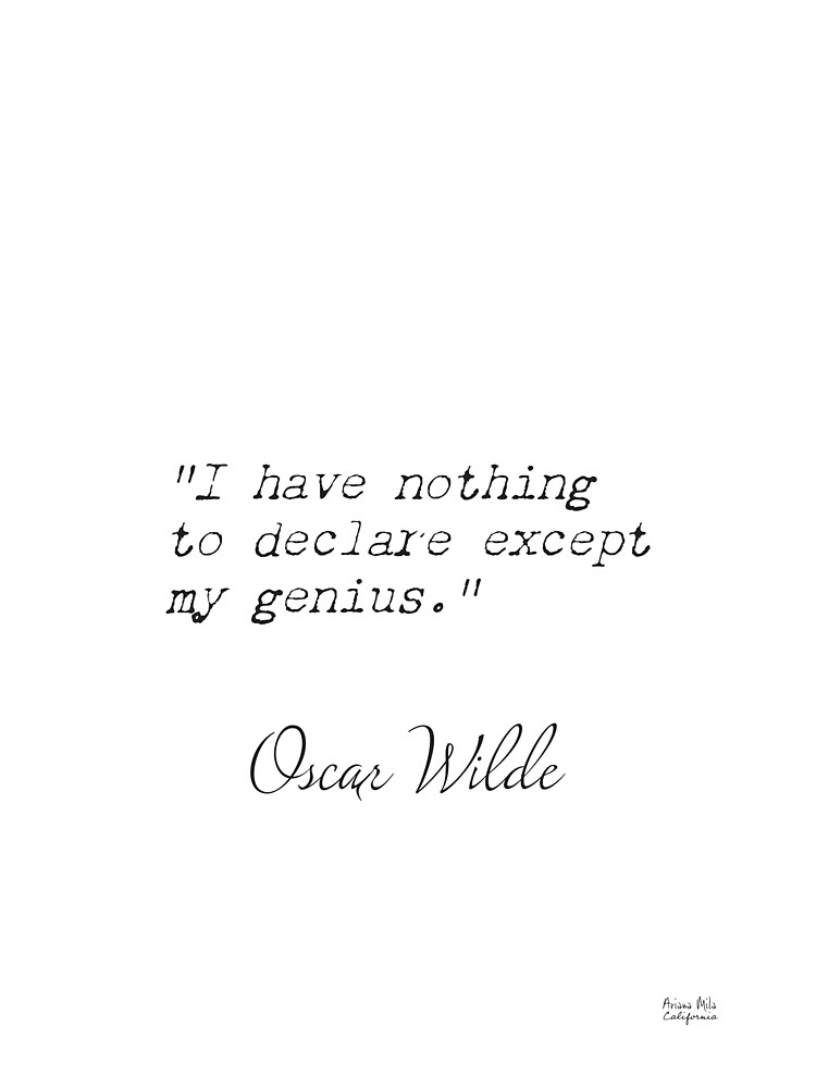 I choose my friends for their good looks. Oscar Wilde  Art Board Print for  Sale by Ariana Mila - Awesome quotes