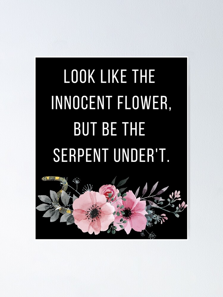 Lady Macbeth Quote Look Like The Innocent Flower Poster By Violet Hope Redbubble