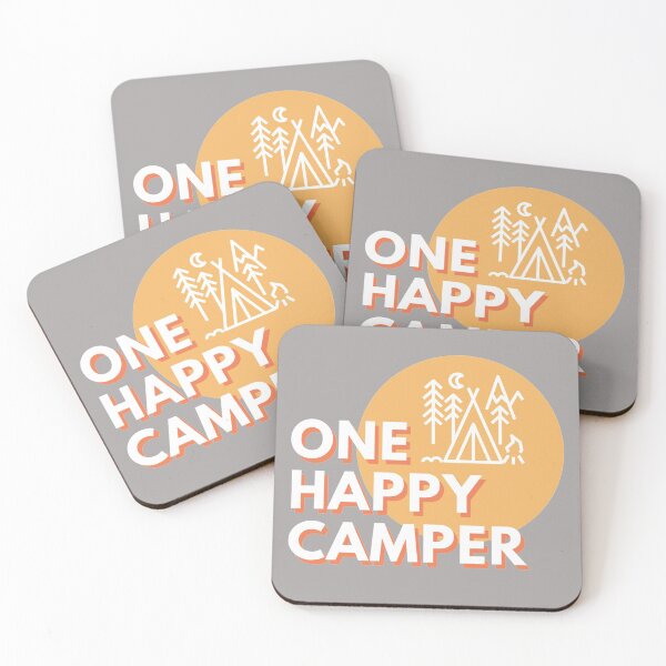 Item preview, One Happy Camper T-Shirt designed and sold by TheSummitHiking.