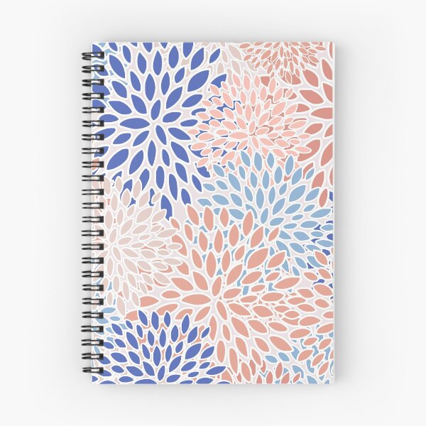 Item preview, Flower Blooms, Pink, Orange, Blue, Modern, Floral Prints designed and sold by meggydesigns.