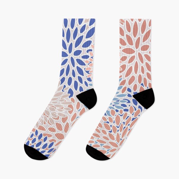 Item preview, Flower Blooms, Pink, Orange, Blue, Modern, Floral Prints designed and sold by meggydesigns.