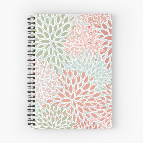 Item preview, Flower Blooms, Green, Aqua and Pink, Floral Prints designed and sold by meggydesigns.