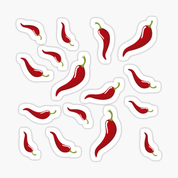 Artikel-Vorschau von Chili Aufkleber Pack, designt und verkauft von mischellero.