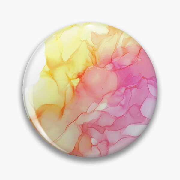 Item preview, Pink and Yellow Collide Abstract: Original Alcohol Ink Painting by Herzart designed and sold by herzart.