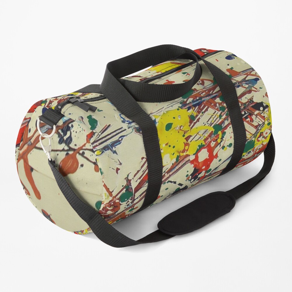 Jackson Pollock, digitally modified, fine art decor and clothing Duffle Bag