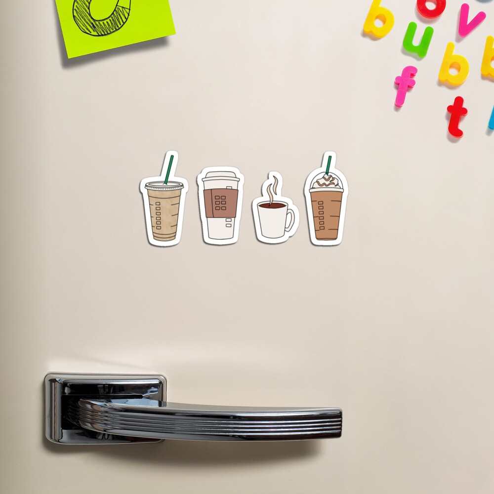 Iced coffee magnet, coffee gifts, magnets fridge, Mother's Day gifts, –  Jenny V Stickers