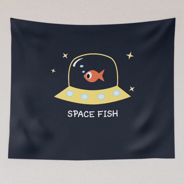 Item preview, Space Fish UFO designed and sold by SquishyInk.