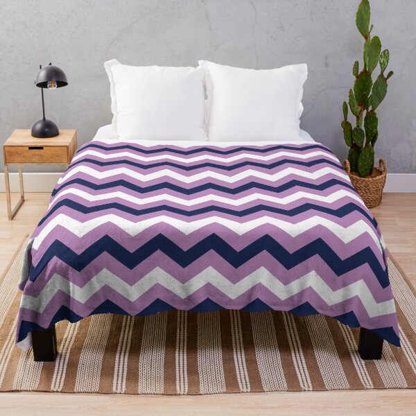 Item preview, Navy Blue, Lavender and White Chevron Zigzag Pattern designed and sold by SqueakyRicardo.