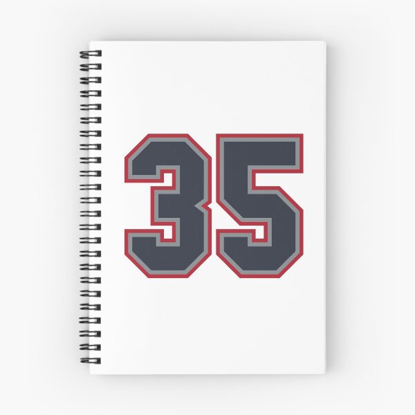Item preview, 35 Navy Grey Red Sports Number Thirty-Five designed and sold by HelloFromAja.