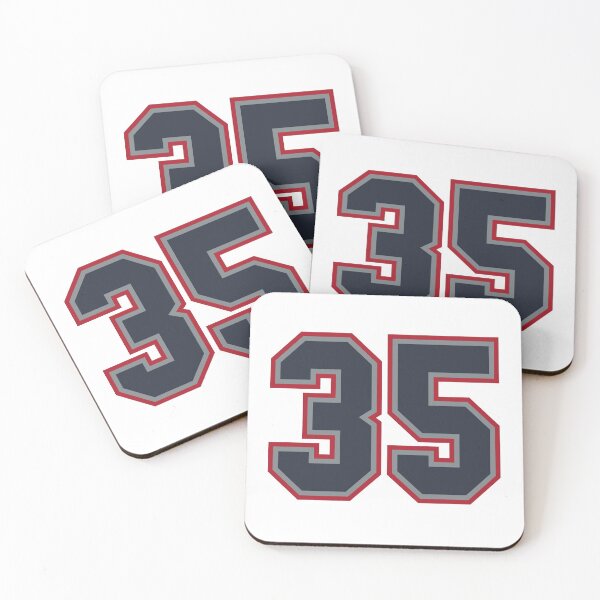Item preview, 35 Navy Grey Red Sports Number Thirty-Five designed and sold by HelloFromAja.
