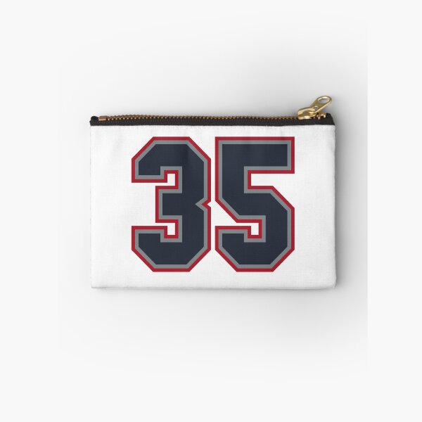 Item preview, 35 Navy Grey Red Sports Number Thirty-Five designed and sold by HelloFromAja.
