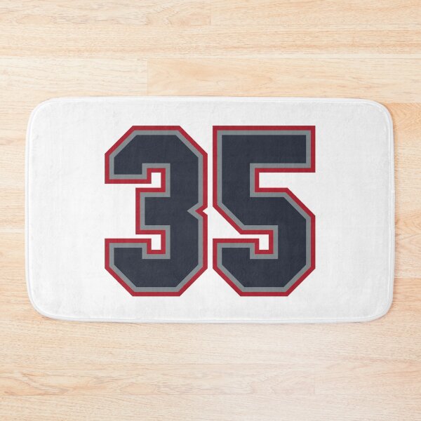 Item preview, 35 Navy Grey Red Sports Number Thirty-Five designed and sold by HelloFromAja.