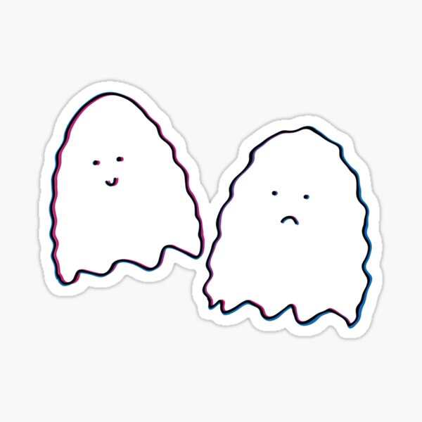 spooky 3D ghostie friends  Sticker