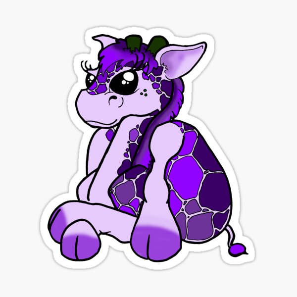 Kawaii Cute Giraffe Stickers Redbubble - olf purple roblox