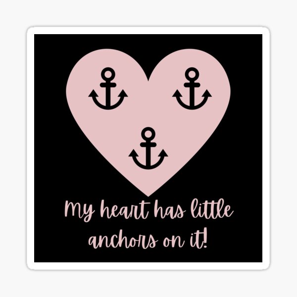 Navy Wife Heart Anchor Sticker