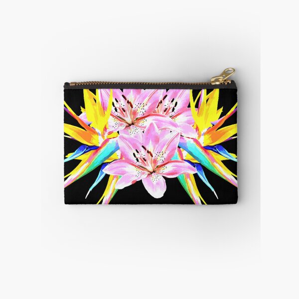 Item preview, Hermoso estampado floral de verano de lirio y ave del paraíso designed and sold by WhatThePop.