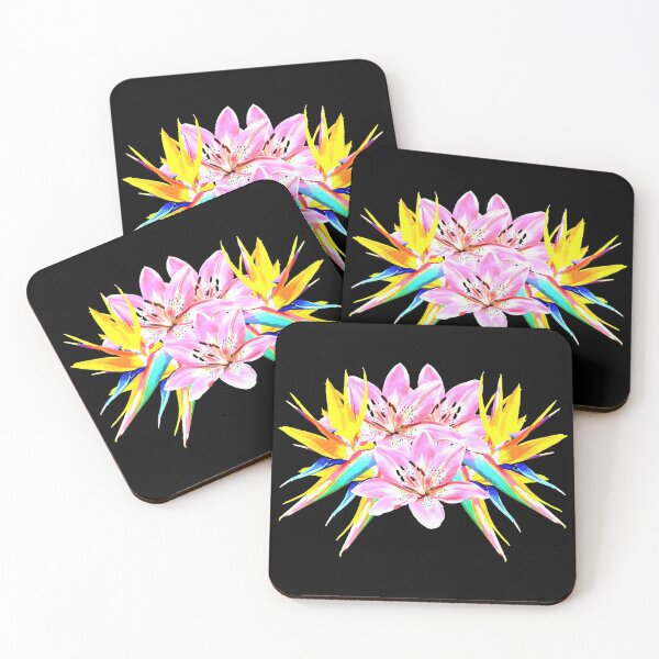 Item preview, Beautiful Lily and Bird of Paradise Summer Floral Print designed and sold by WhatThePop.