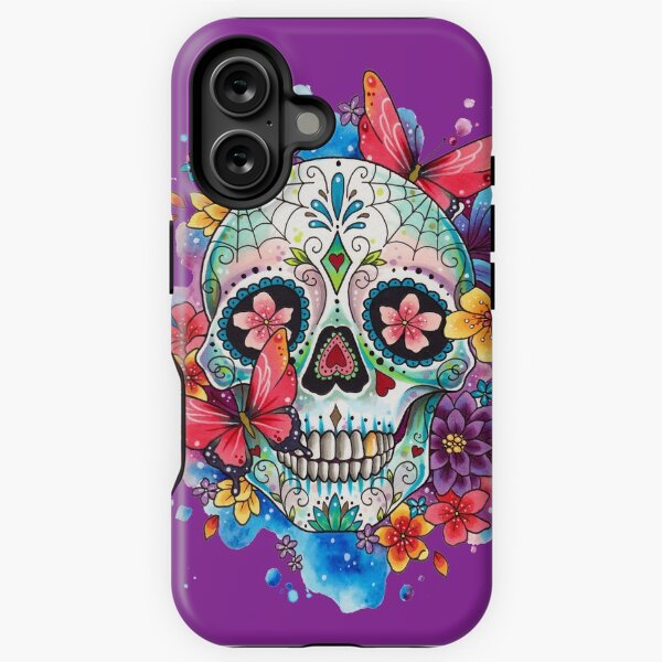 Item preview, Sugar Skull and Butterflies  designed and sold by lornalaine.