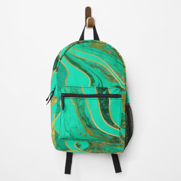 Item preview, Acrylic color flow turquoise gold designed and sold by amagaclothing.