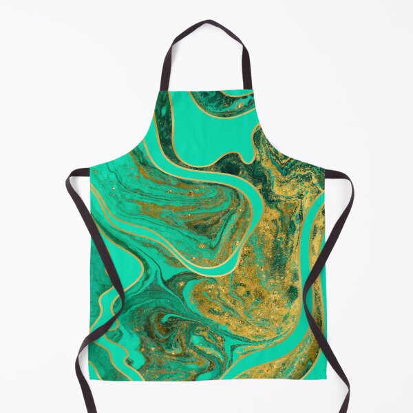 Item preview, Acrylic color flow turquoise gold designed and sold by amagaclothing.