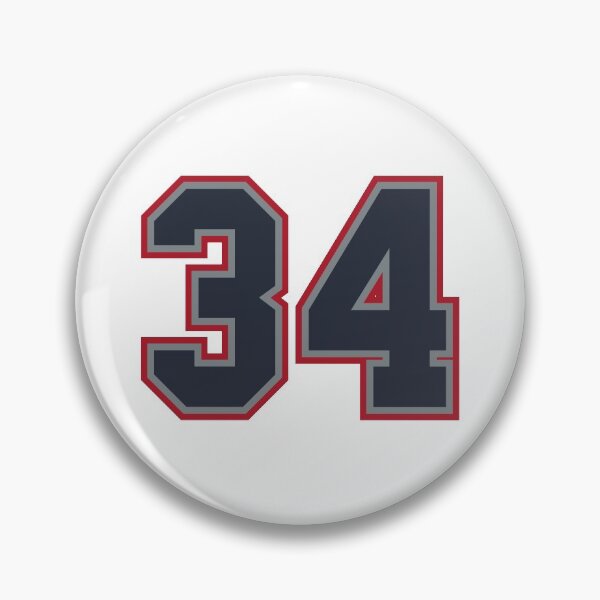 Item preview, 34 Navy Grey Red Sports Number Thirty-Four designed and sold by HelloFromAja.