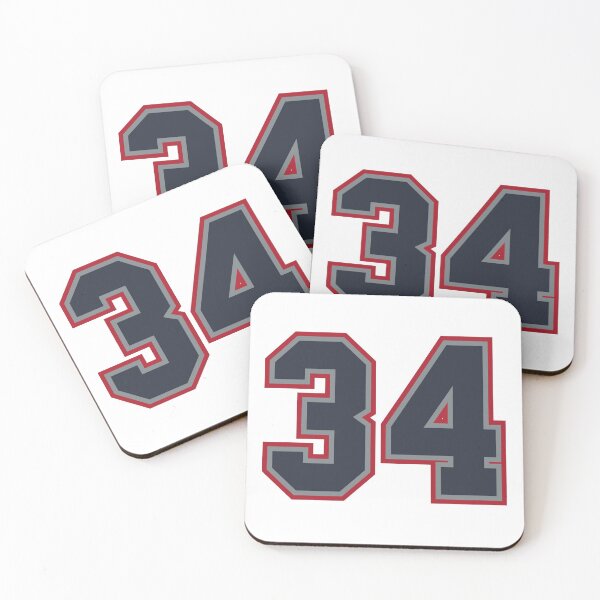 Item preview, 34 Navy Grey Red Sports Number Thirty-Four designed and sold by HelloFromAja.