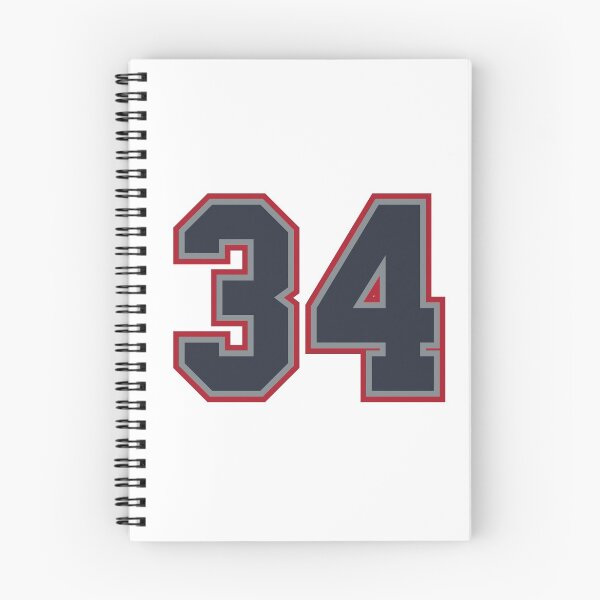 Item preview, 34 Navy Grey Red Sports Number Thirty-Four designed and sold by HelloFromAja.