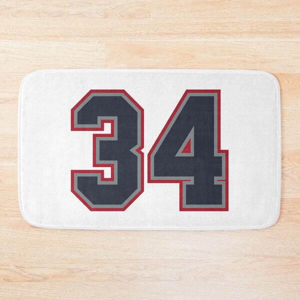 Item preview, 34 Navy Grey Red Sports Number Thirty-Four designed and sold by HelloFromAja.