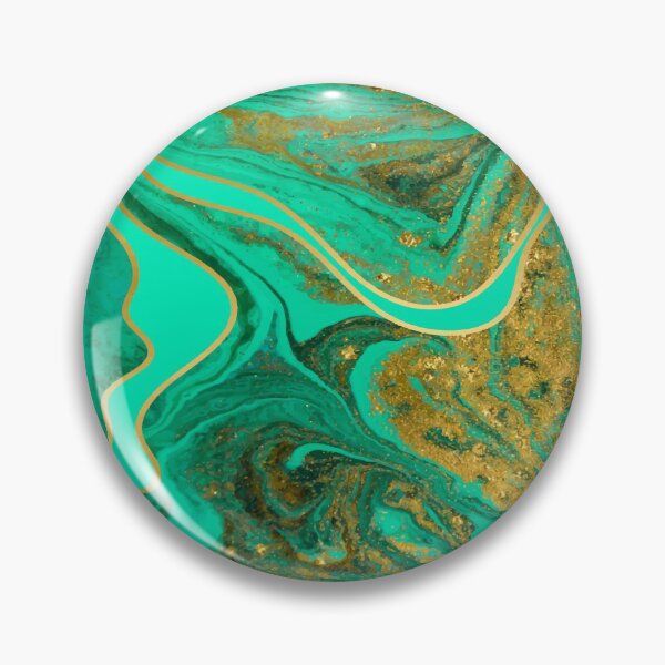 Item preview, Acrylic color flow turquoise gold designed and sold by amagaclothing.