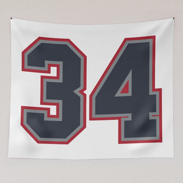 Item preview, 34 Navy Grey Red Sports Number Thirty-Four designed and sold by HelloFromAja.