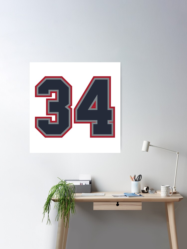 34 Sports Number Thirty-Four Poster for Sale by HelloFromAja